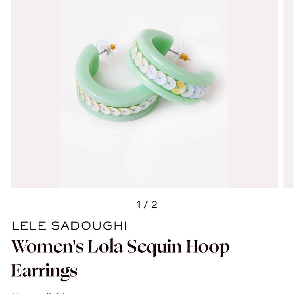 Lele sadoughi hoop earrings NWOT